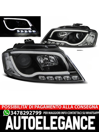 TUBO FARI DRL NERO per AUDI A3 8P 08-12