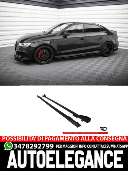 STREET PRO MINIGONNE LATERALI adatti per V.1 + FLAPS AUDI RS3 BERLINA 8V FACELIFT 2017 - 2020