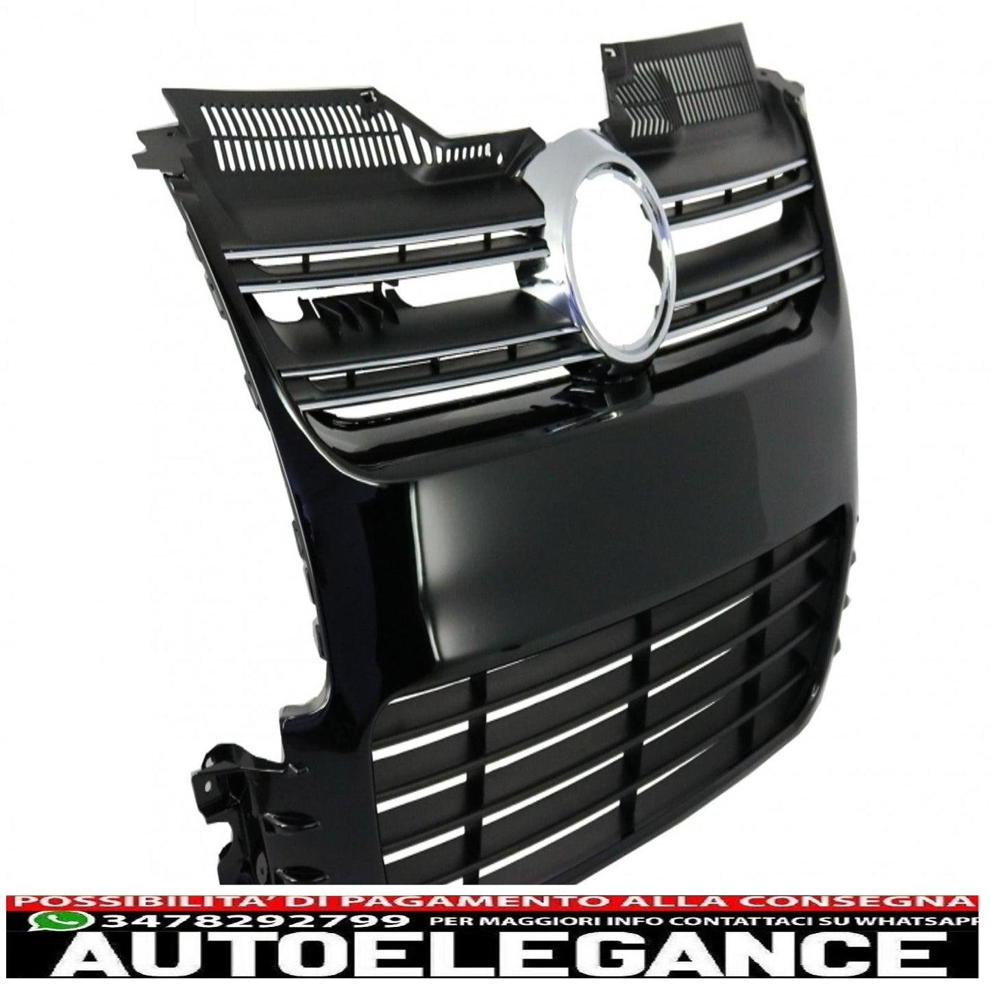 griglia anteriore adatta per vw golf 5 v (2003-2009) r32 design nera