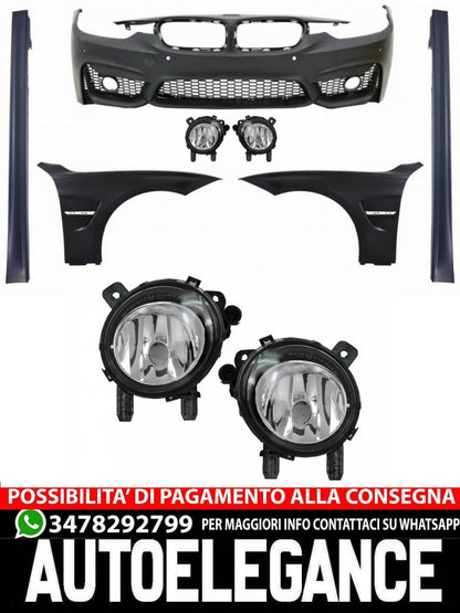 Kit Paraurti Anteriore con Parafanghi adatto per BMW Serie 3 2011-2018
