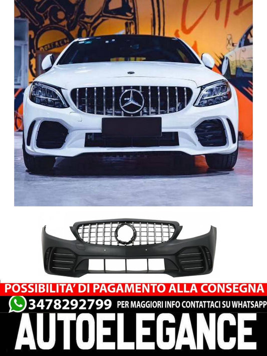 Front Bumper Suitable for Mercedes C-Class W205 S205 C205 A205 (2014-2020) 