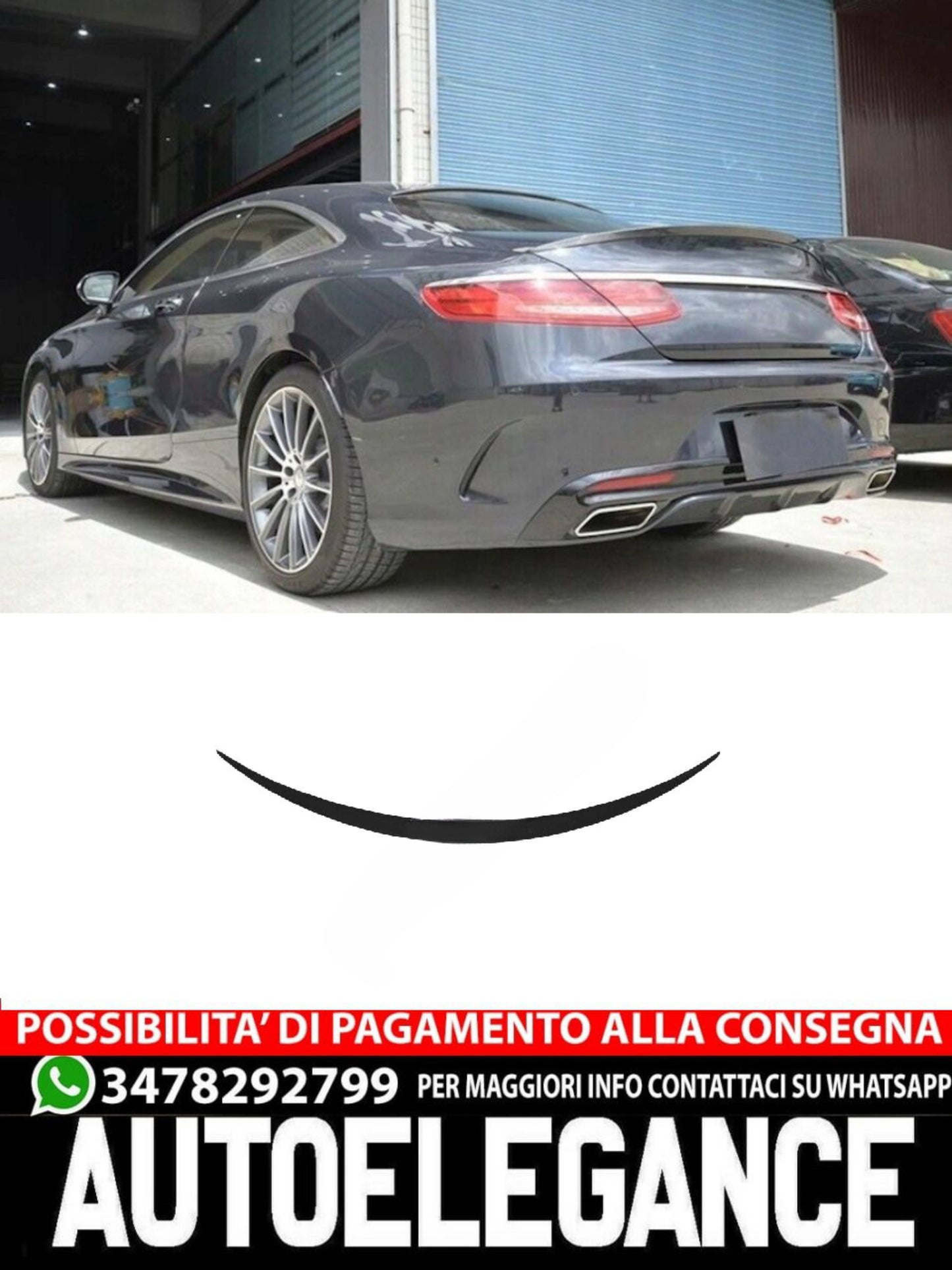 SPOILER suitable for MERCEDES S CLASS COUPE CABRIO C217 A217 2014-2020
