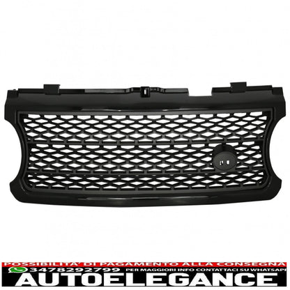 central grille and side vents suitable for land rover vogue iii l322 (2006-2009) black grey autobiography supercharged edition