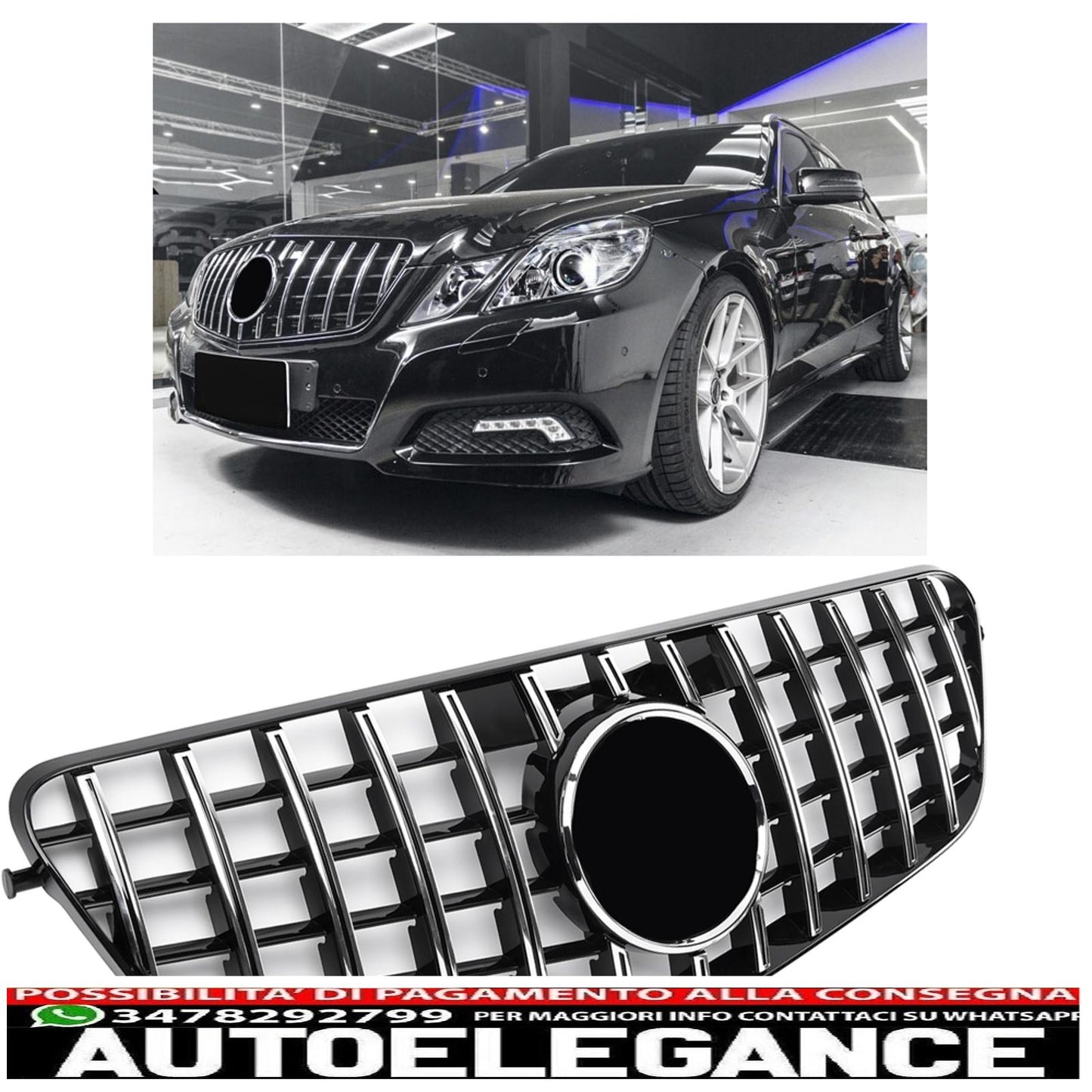 The Panamericana GT Sport radiator grille fits the pre-facelift Mercedes W212 