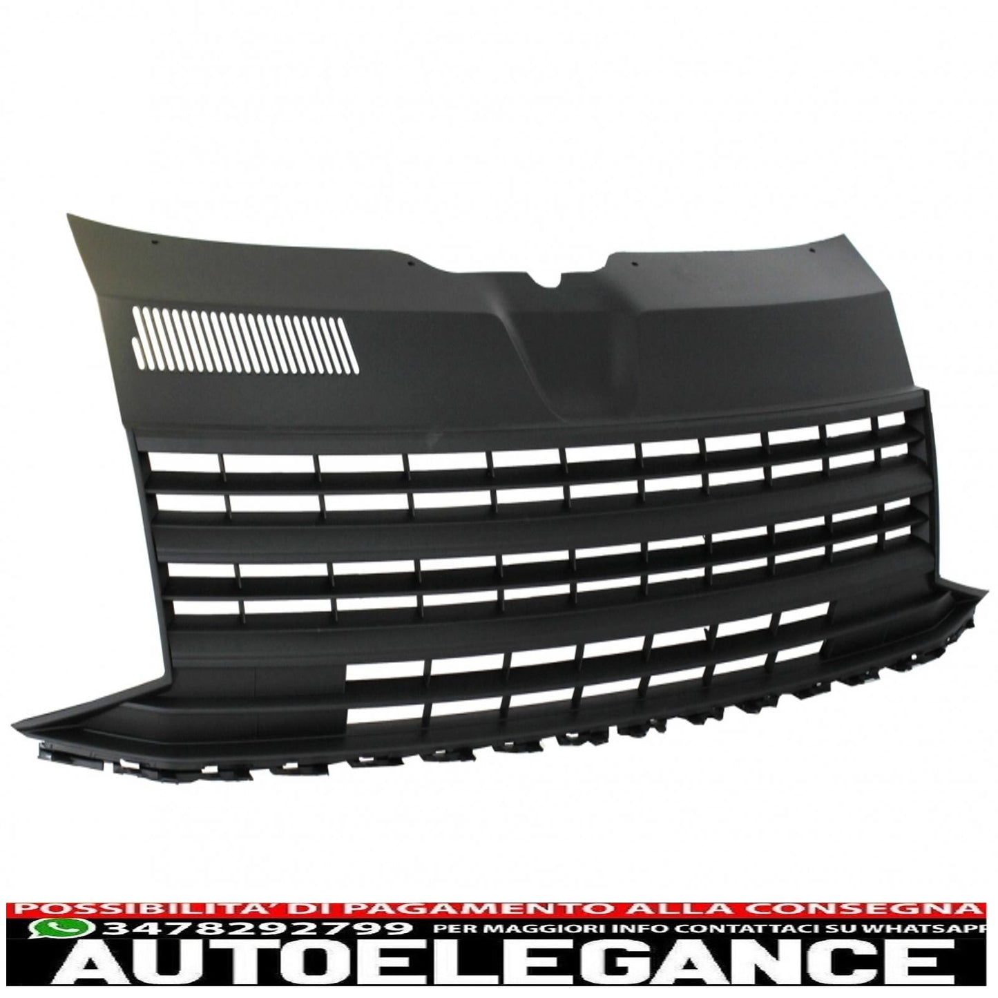 Griglia anteriore senza badge adatta per VW T6 Bus Transporter (2015-2019) nero opaco