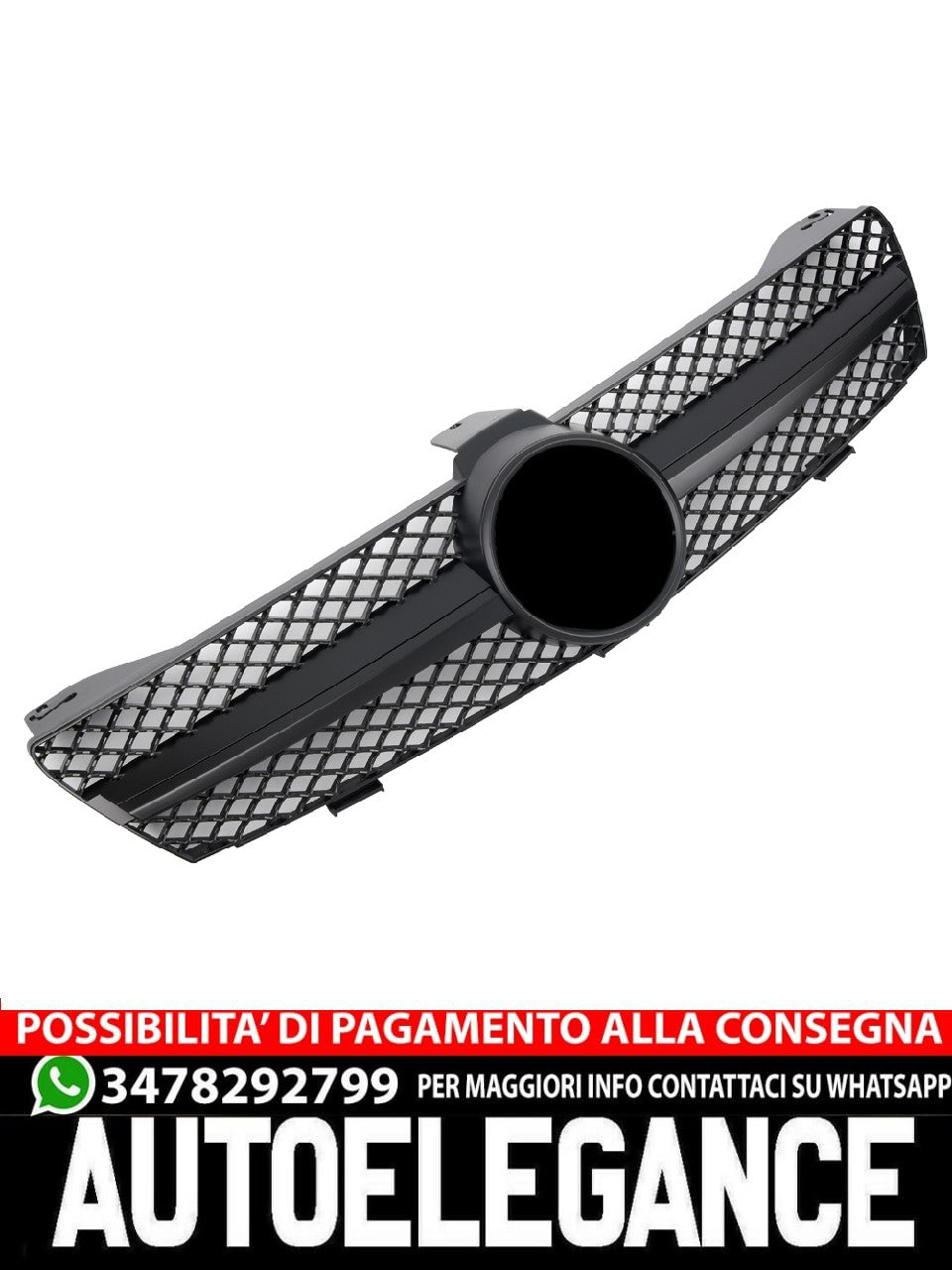 Sports grille for Mercedes W219 CLS 2004-2008 matt black AMG LOOK 