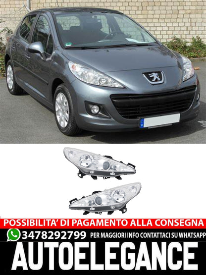Set fari per Peugeot 207 CC H1 H7 Proiettore LWR Attuatore