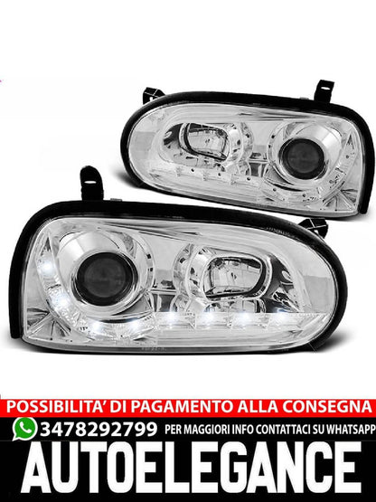 FARI ANTERIORI DAYLIGHT CHROME per VW GOLF 3 09.91-08.97