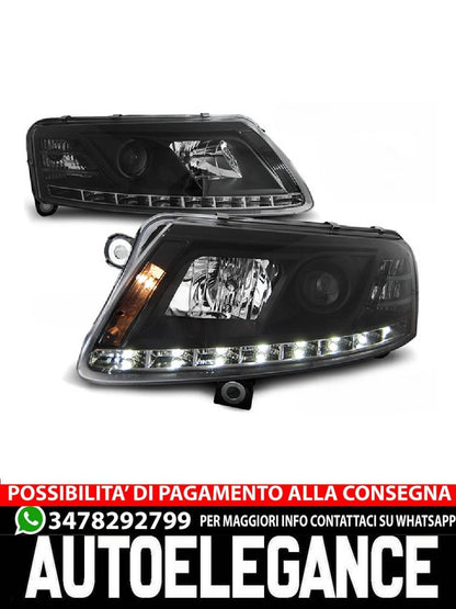 FARI ALLO XENO TRUE DRL BLACK per AUDI A6 C6 04.04-08