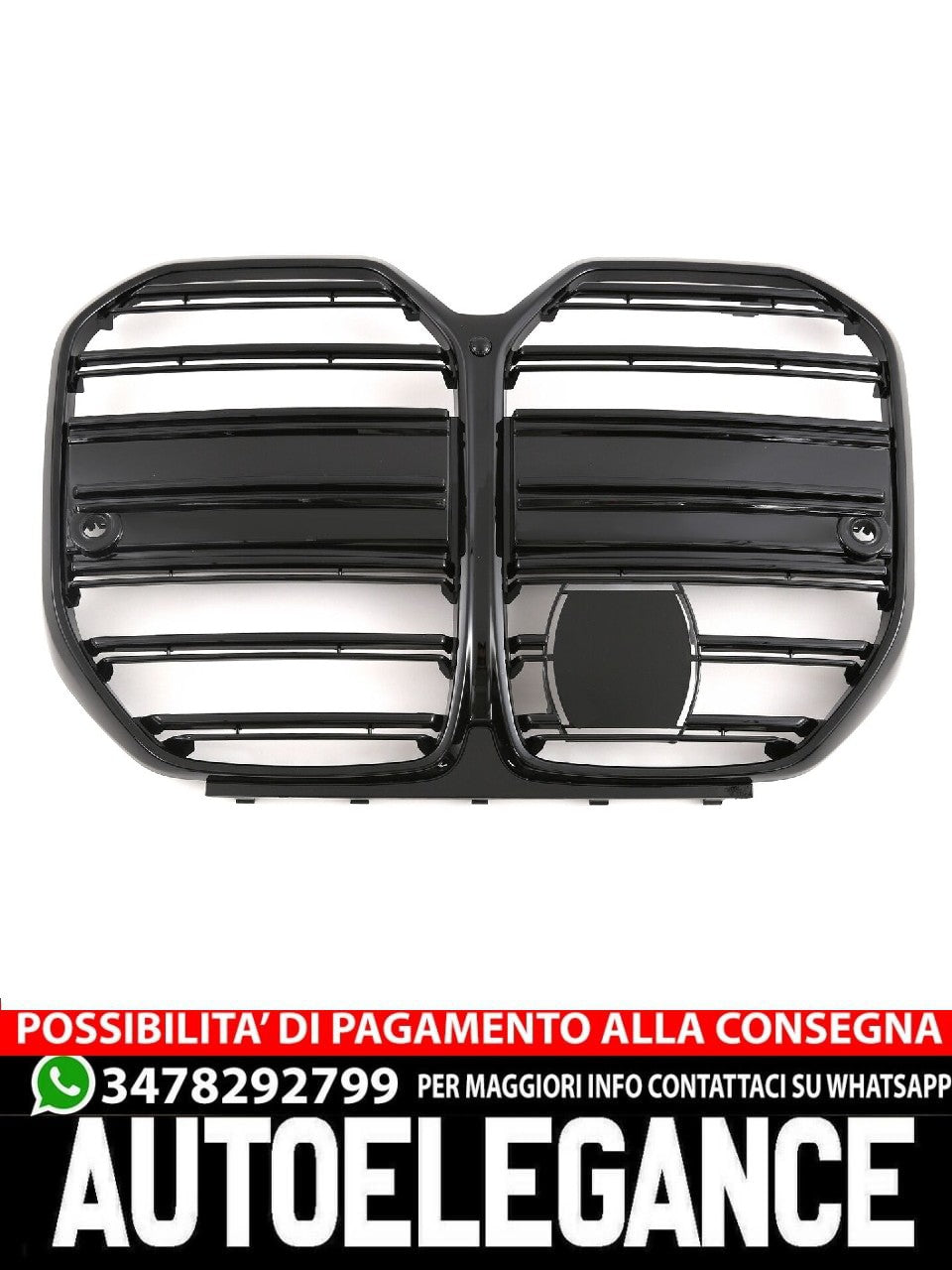 ADATTO PER BMW SERIE 4 G26 GRAN COUPE GRIGLIA SPORTIVA NERO LUCIDO