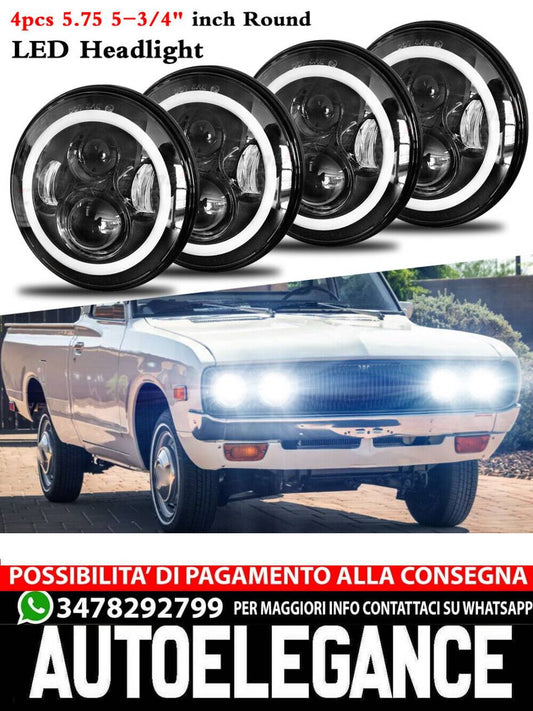 5.75" 5-3/4" Round LED Headlights 4pcs Hi/Lo Fit Toyota Corolla Corona Pickup 