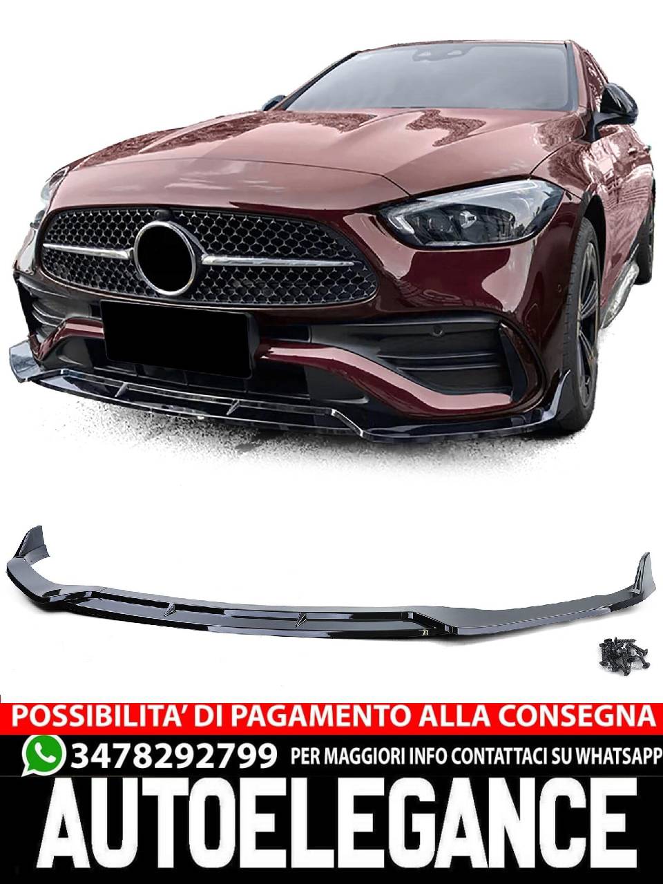 SPLITTER adatto per Mercedes C Klasse W206 S206