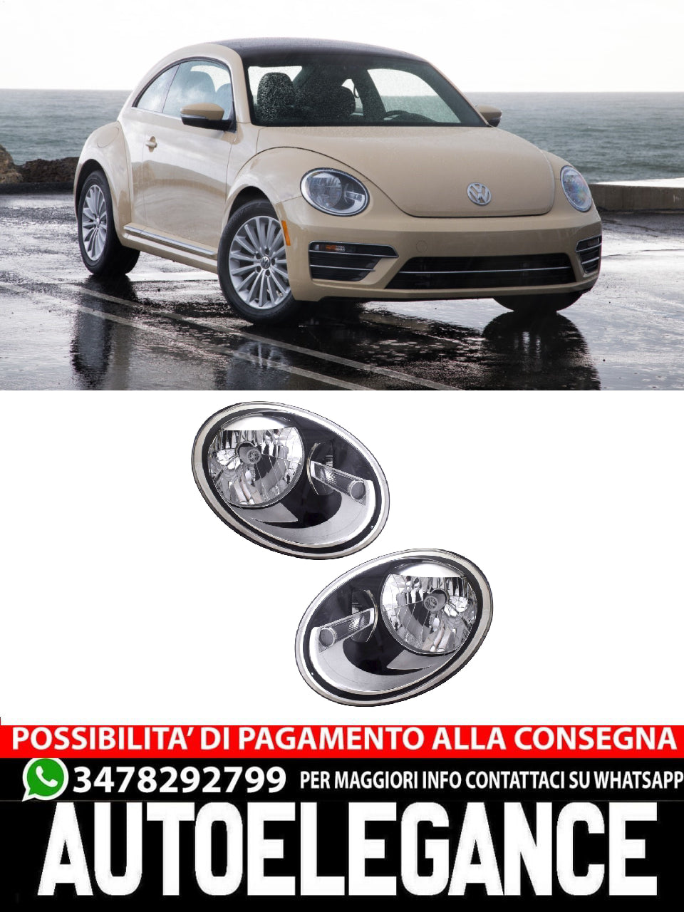 Set fari per VW Beetle 5C 2011-2019 H4 Attuatore luci di marcia diurna LWR