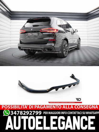 SPLITTER POSTERIORE CENTRALE (CON BARRE VERTICALI) COMPATIBILE PER BMW X5 M-PACK G05