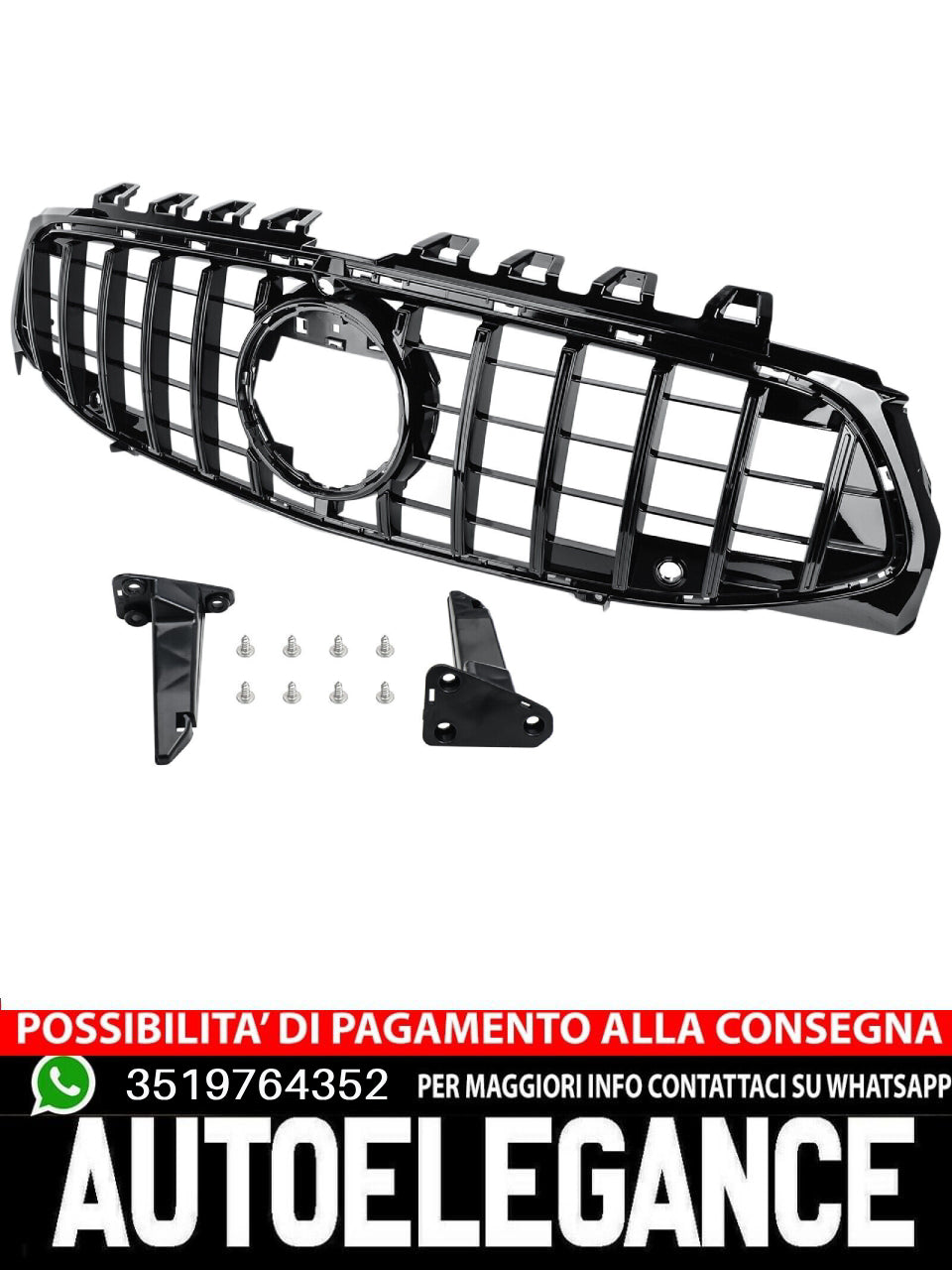 Griglia GT Panamericana adatta per Mercedes CLA W118 dal 2019 nera