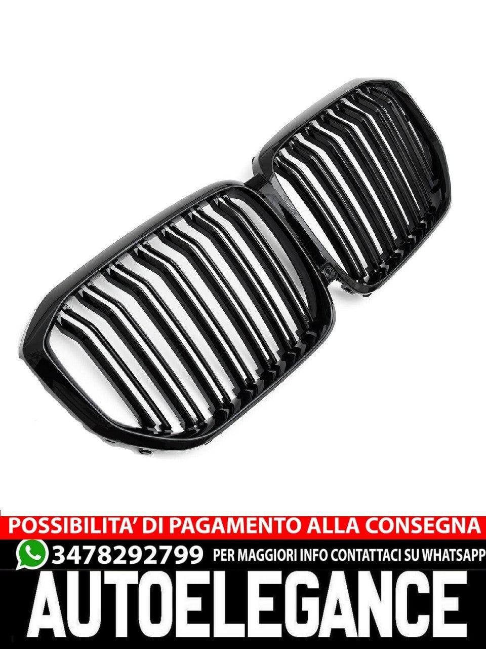 SUITABLE FOR BMW X5 G05 RADIATOR GRILLE DOUBLE BRACKET GLOSS BLACK 