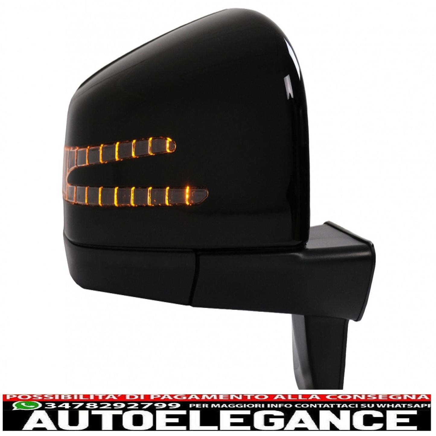 Complete mirror assembly suitable for mercedes g-class w463 (1989-2018) 2013 piano black design 