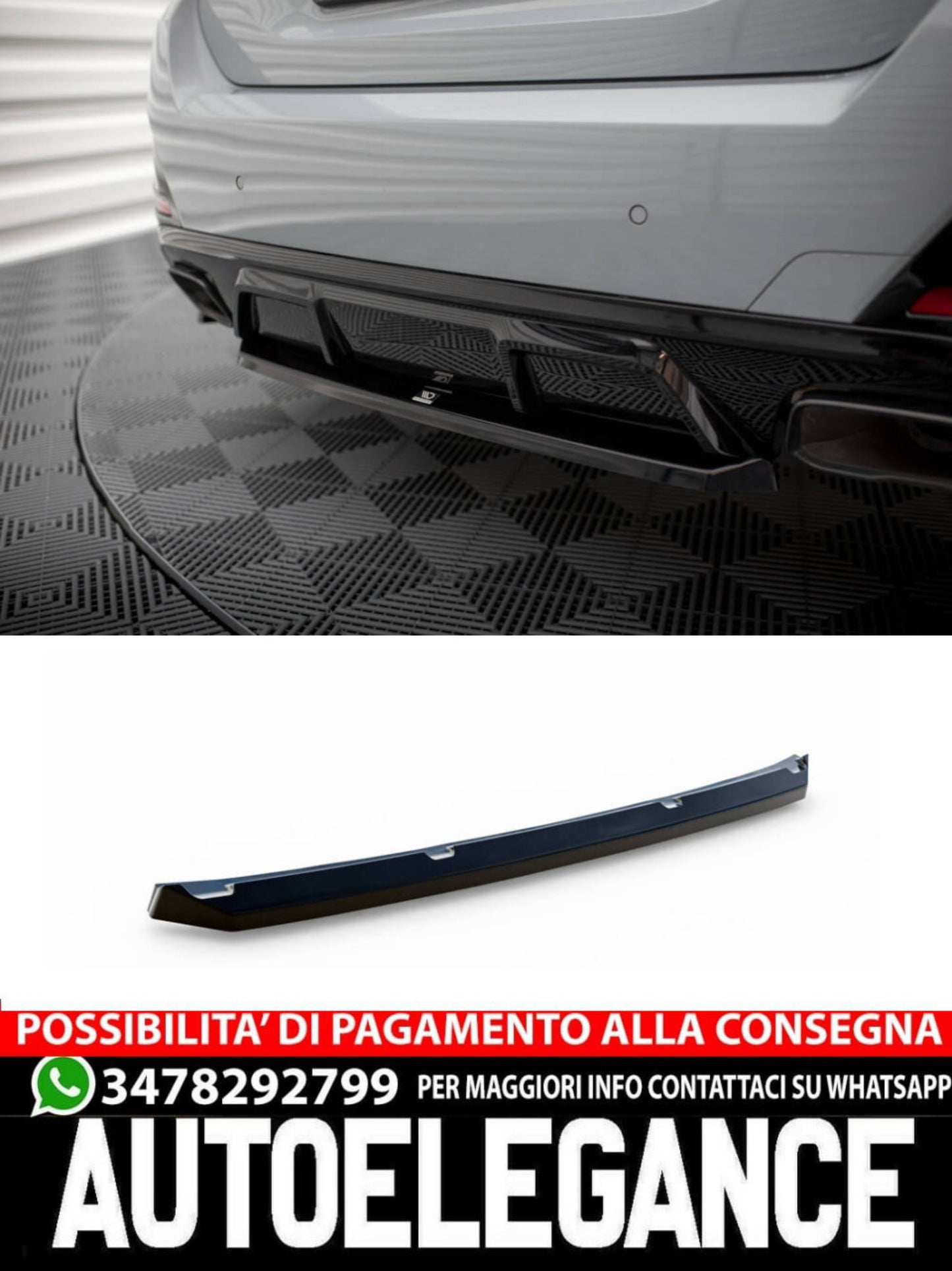 SPLITTER POSTERIORE CENTRALE ADATTO PER BMW M440I GRAN COUPÉ G26  2021 -