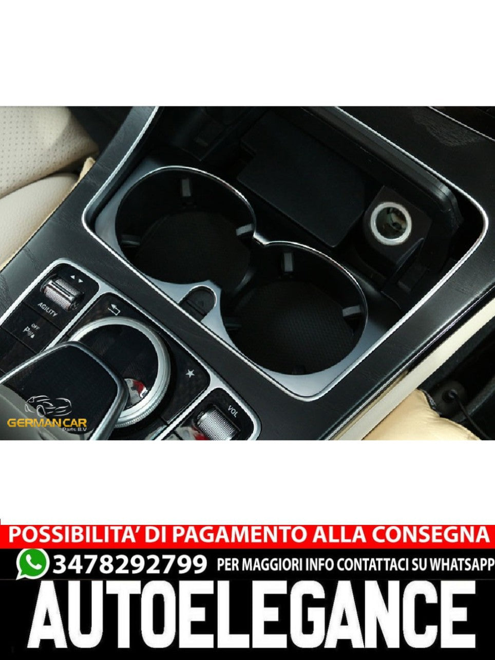 Per Mercedes W205 X253 W213 telaio cromato pannello portabicchieri portabevande