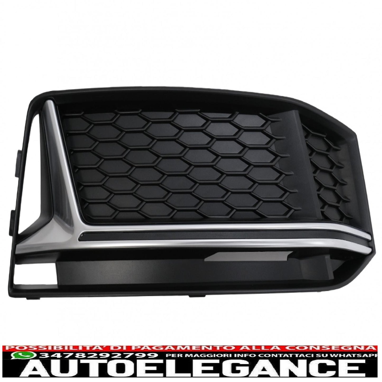 lower bumper grille side grills fit for audi a4 b9 sedan avant s-line (2016-2018) rs4 design silver edition