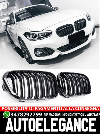Griglie per BMW Serie 1 F20/F21 dal 2015 nero lucido