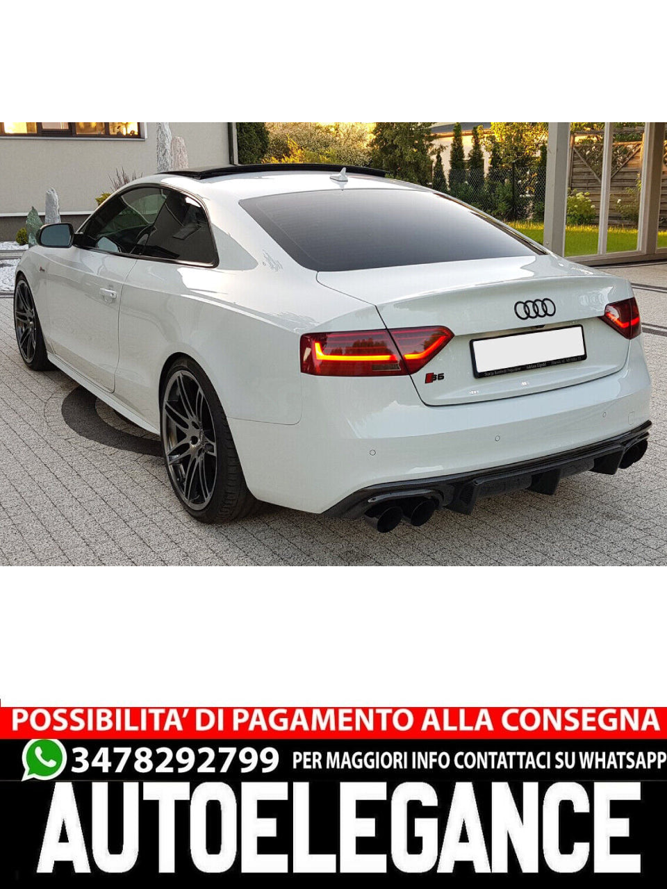 DIFFUSORE ADATTO PER AUDI A5 8T S-LINE ( 2012-2016 )