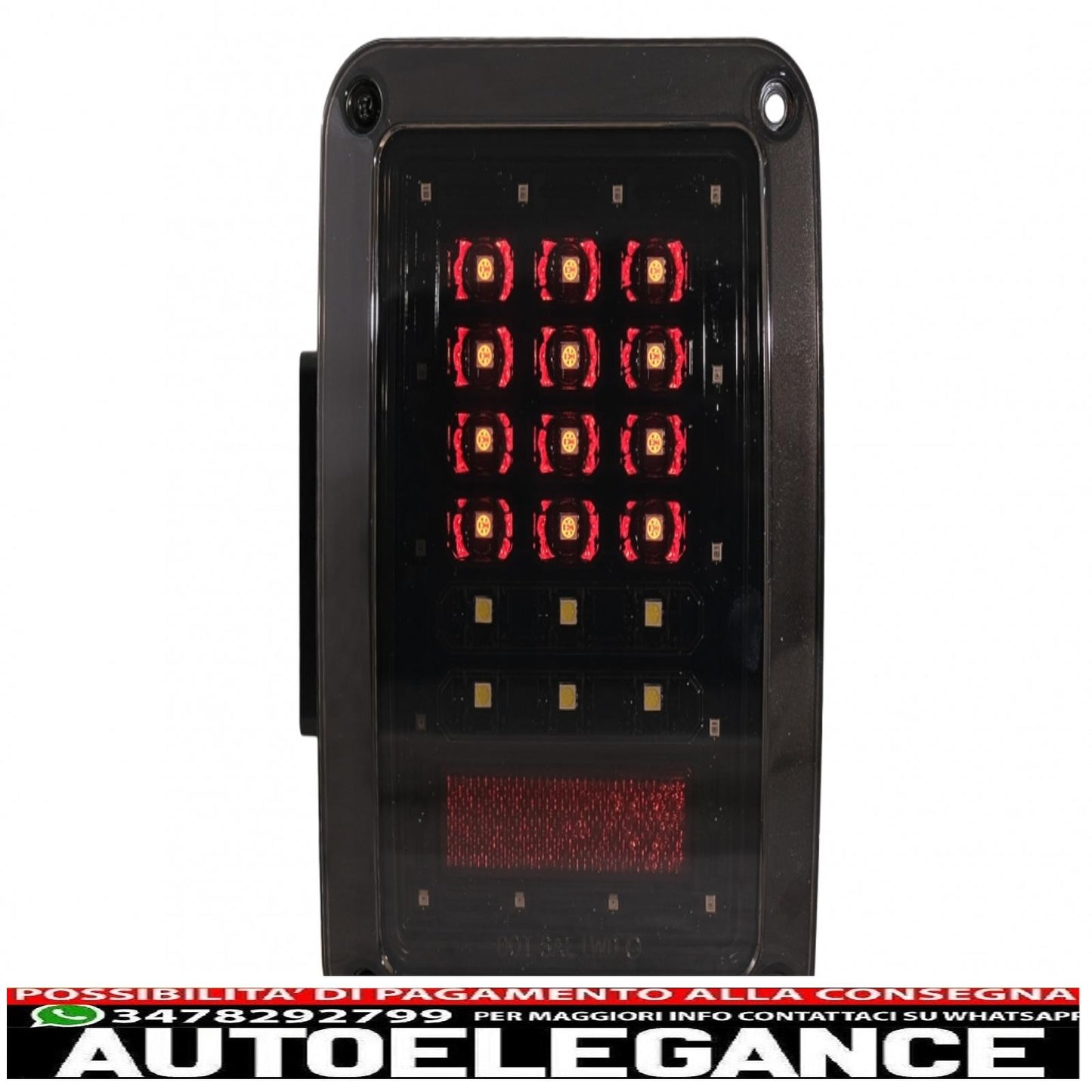 Fanali posteriori full led adatti per jeep wrangler jk (2007-2017) fumé