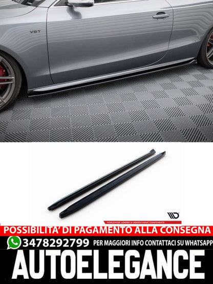 MINIGONNE LATERALI adatte per V.2 AUDI S5 / A5 S-LINE COUPE 8T 2007 - 2016