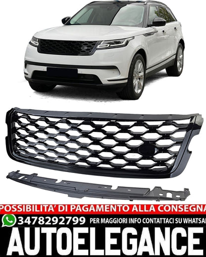 GRIGLIA ANTERIORE ADATTA PER RANGE ROVER VELAR L560 2017-2023 LOOK NERO LUCIDO