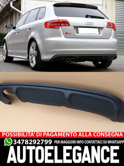 DIFFUSORE ADATTO PER AUDI A3 8P 5 PORTE SPORTBACK S3 STILE ( 2005-2008 )