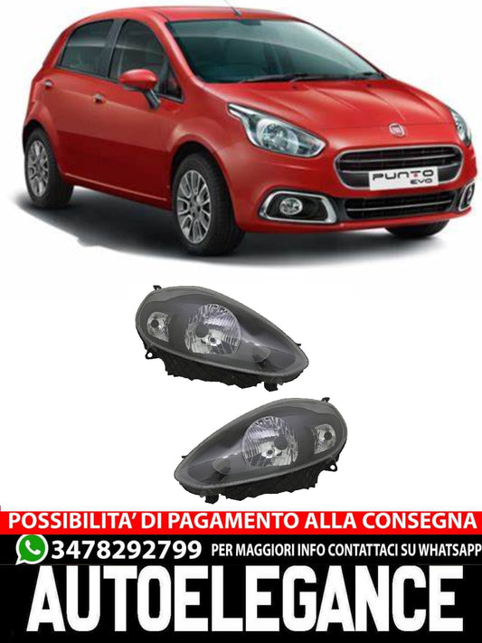 Headlight set for Fiat Punto + Evo 199 halogen Abarth Optik Headlights 