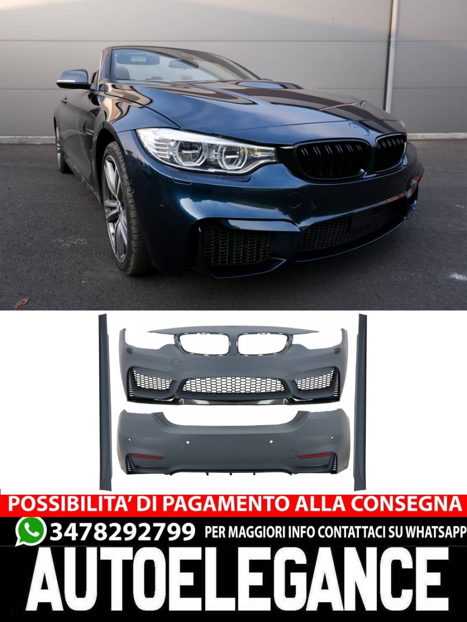Carrozzeria completa adatta per BMW Serie 4 F32 F33 (2013-2019) M4 Design Coupe