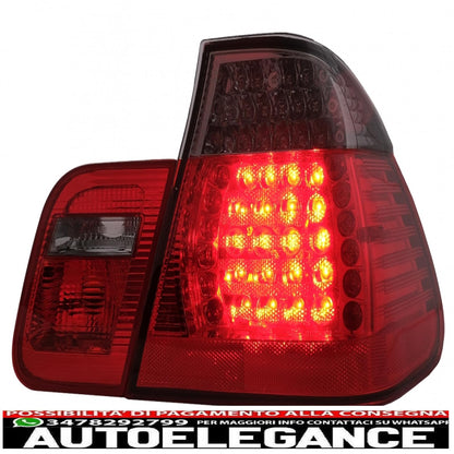 led rear lights suitable for bmw 3 series e46 limousine 4d (09.2001-03.2005) smoke red