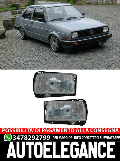 Headlight set for VW Jetta II 19E 1984-1992 H4 Halogen Diffuser 
