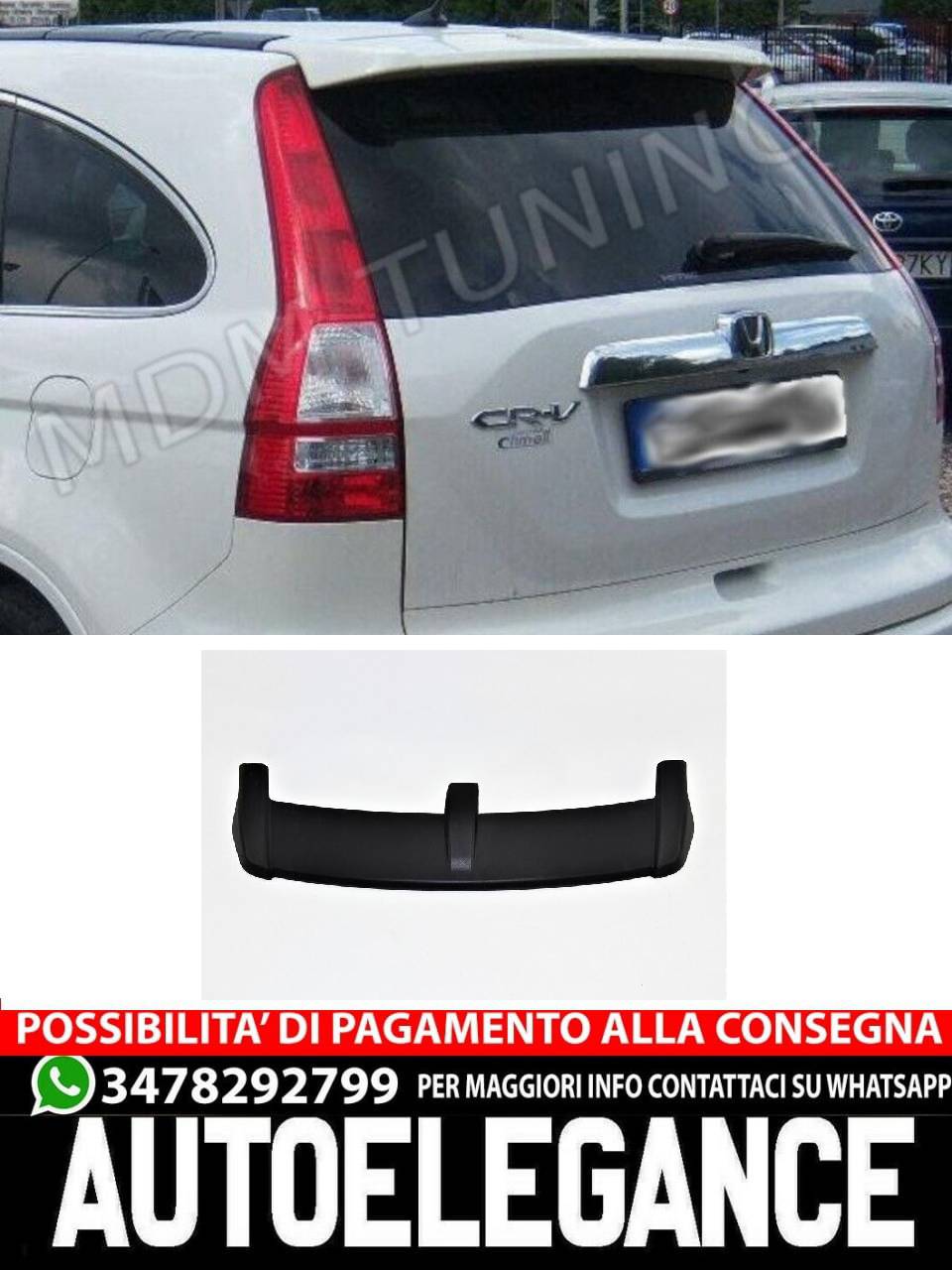 SPOILER adatto per Honda CRV 3 2006-2011