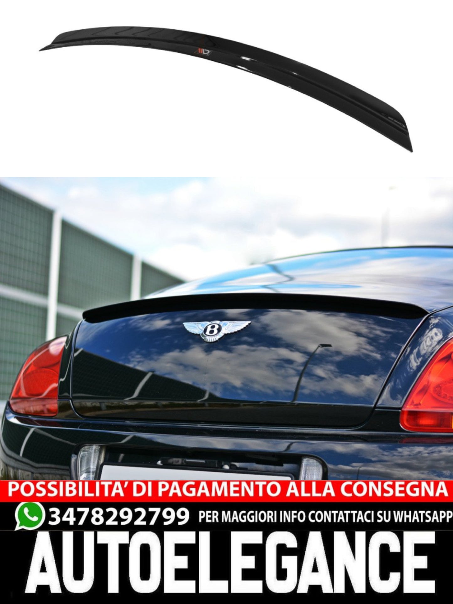 SPOILER CAP COMPATIBILE PER BENTLEY CONTINENTAL GT  (2003-2012)