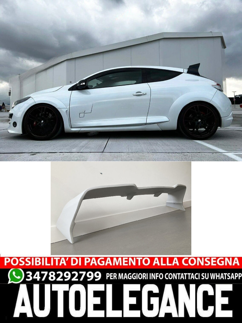 SPOILER LOOK CUP RENAULT MEGANE MK3 RS - FOR LIFTING RS MODEL