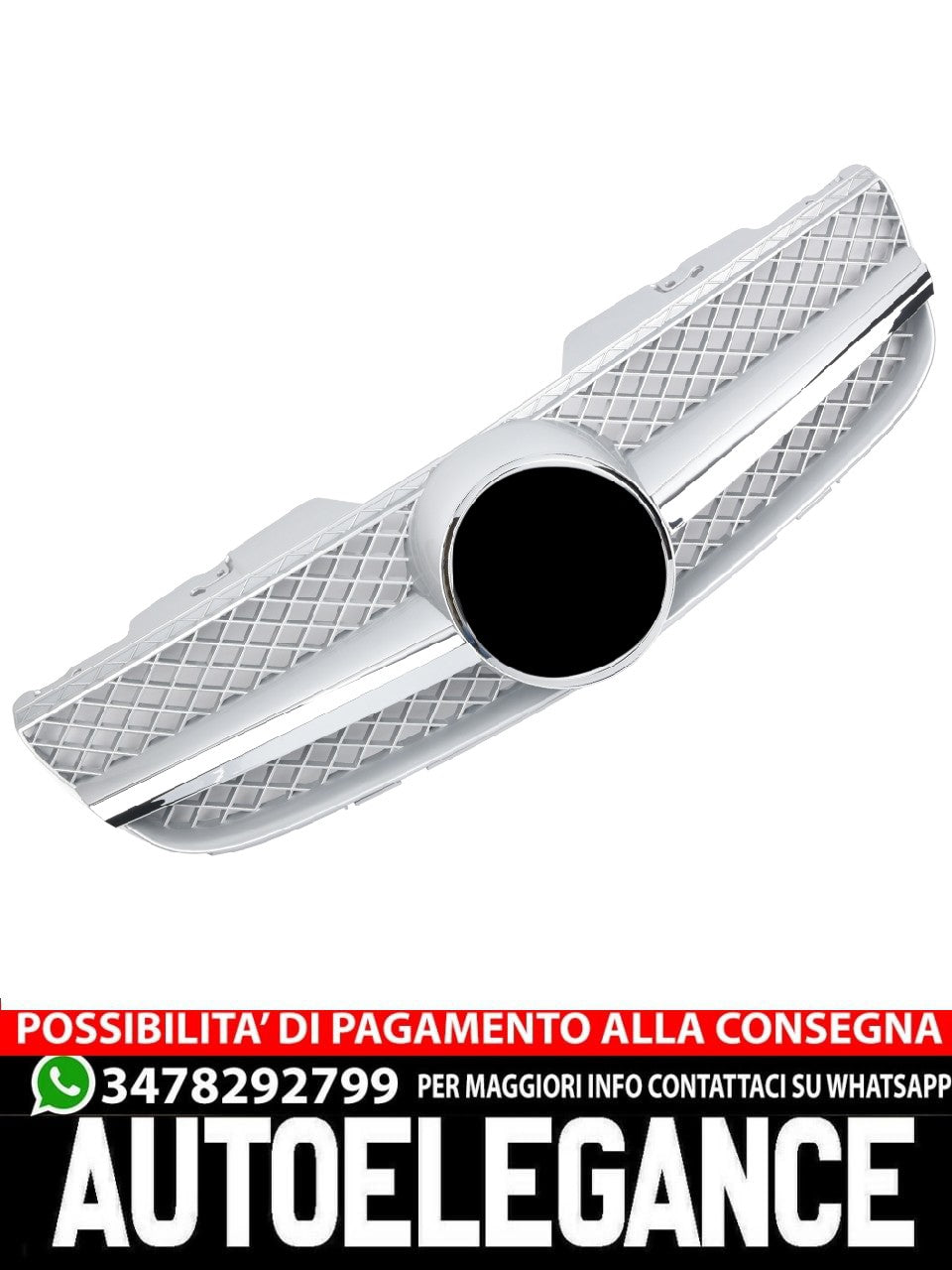 Griglia sportiva per Mercedes R230 SL 2006-2008 cromata argento AMG LOOK