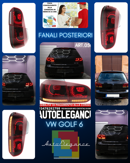 FULL LED REAR LIGHTS SUITABLE FOR VW GOLF 6 (2008-2013) LOOK R20