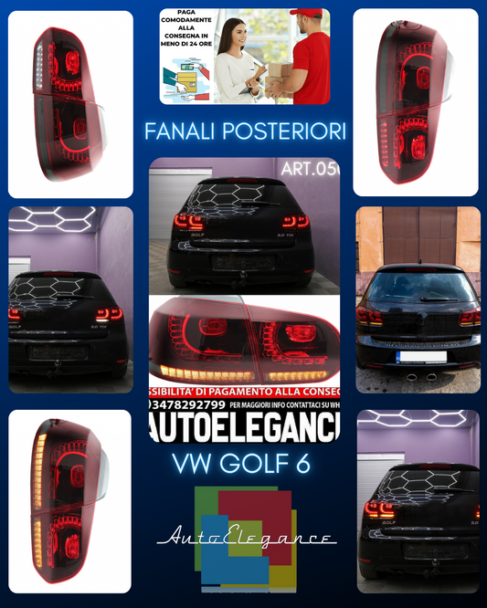 FULL LED REAR LIGHTS SUITABLE FOR VW GOLF 6 (2008-2013) LOOK R20