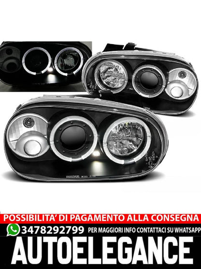 FARI ANTERIORI ANGEL EYES NERO per VW GOLF 4 09.97-09.03