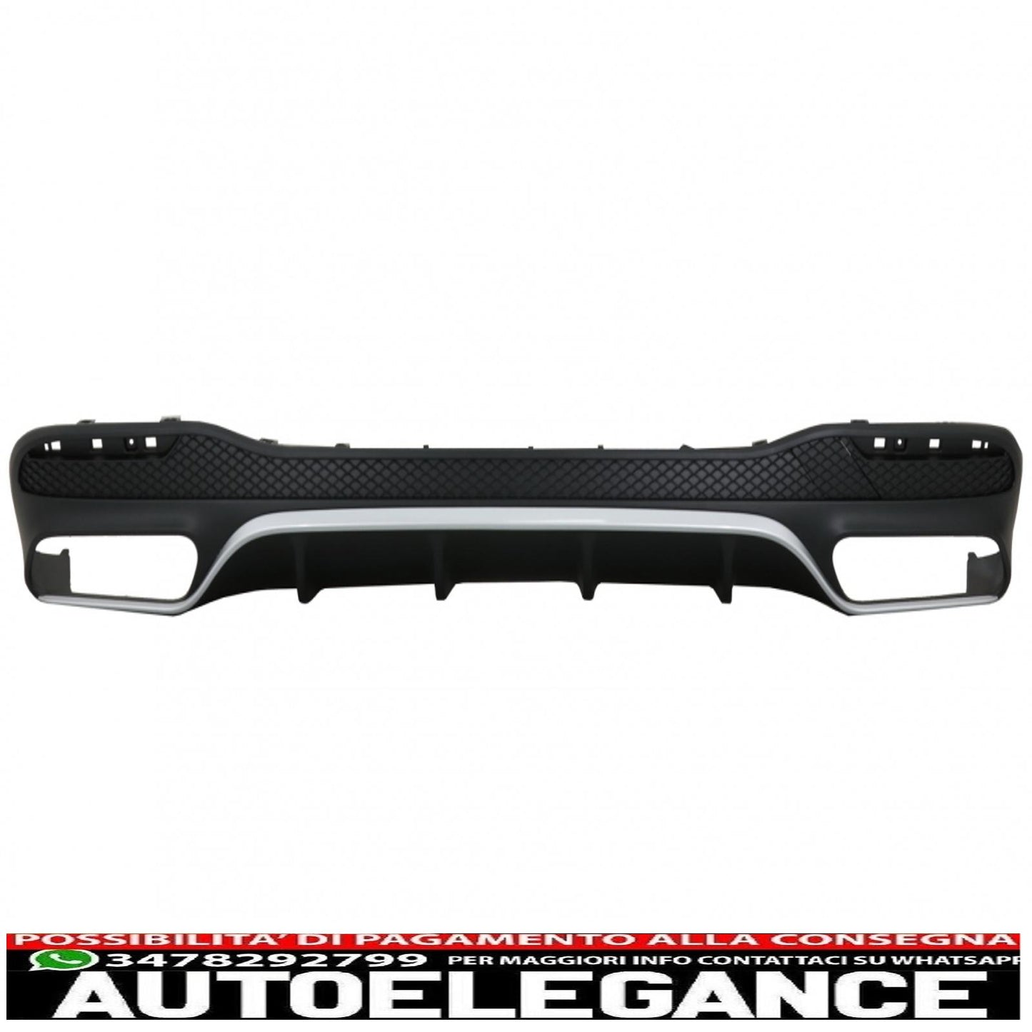 Diffusore d'aria per paraurti posteriore con terminali di scarico adatto per mercedes classe gls x166 suv facelift (09.2015-2019) design gls63