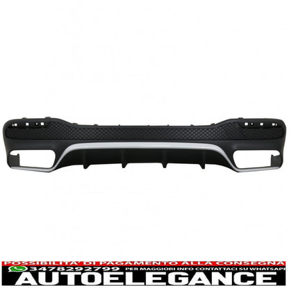 Diffusore d'aria per paraurti posteriore con terminali di scarico adatto per mercedes classe gls x166 suv facelift (09.2015-2019) design gls63