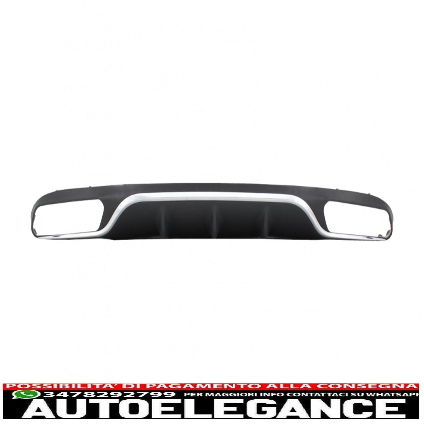 diffusore posteriore con terminali di scarico adatto per mercedes classe e w213 s213 standard (2016-2019) e63 design nero