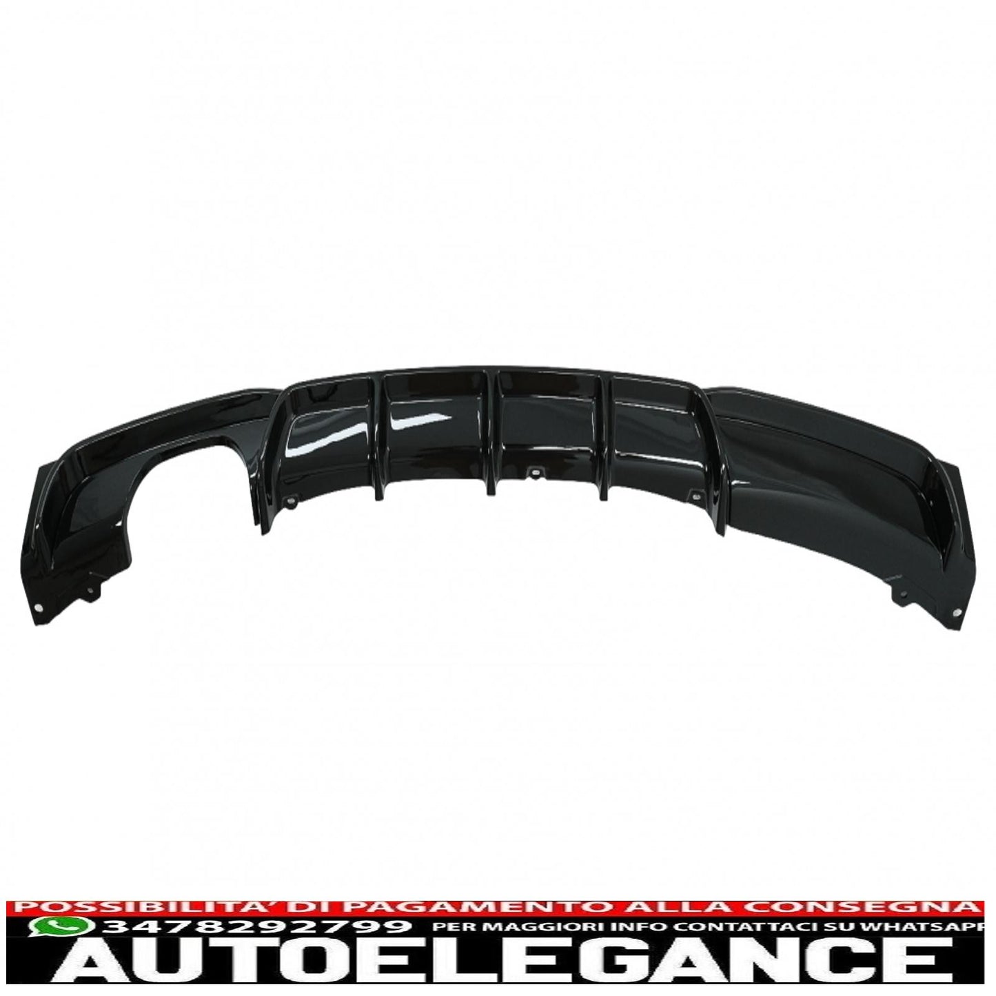 diffusore paraurti posteriore pianoforte spoiler mantovana nero punta marmitta di scarico adatta per bmw serie 3 f30 2011+ m-performance design sinistra doppia uscita