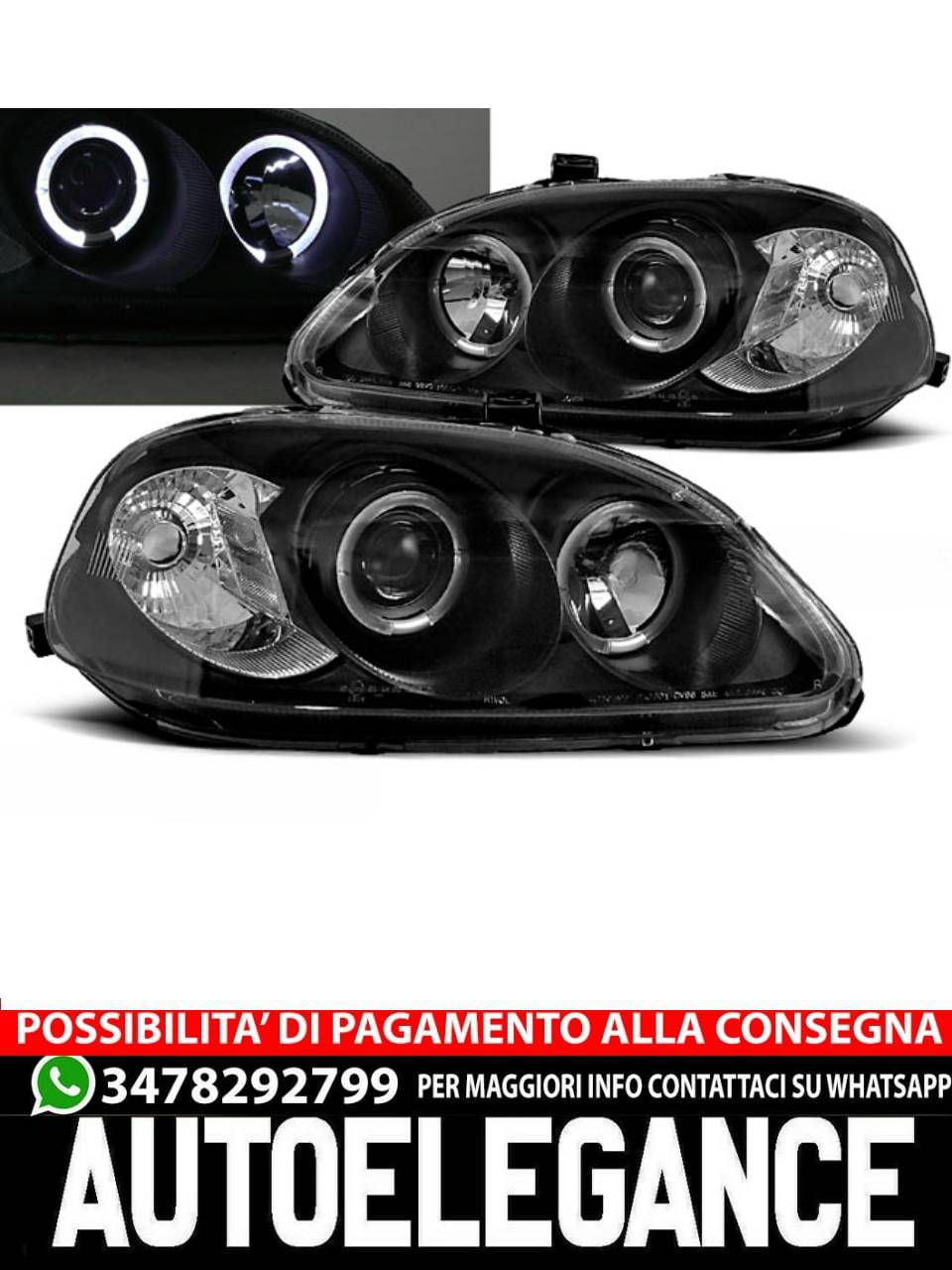 HONDA CIVIC 09.95-02.99 ANGEL EYES NERO
