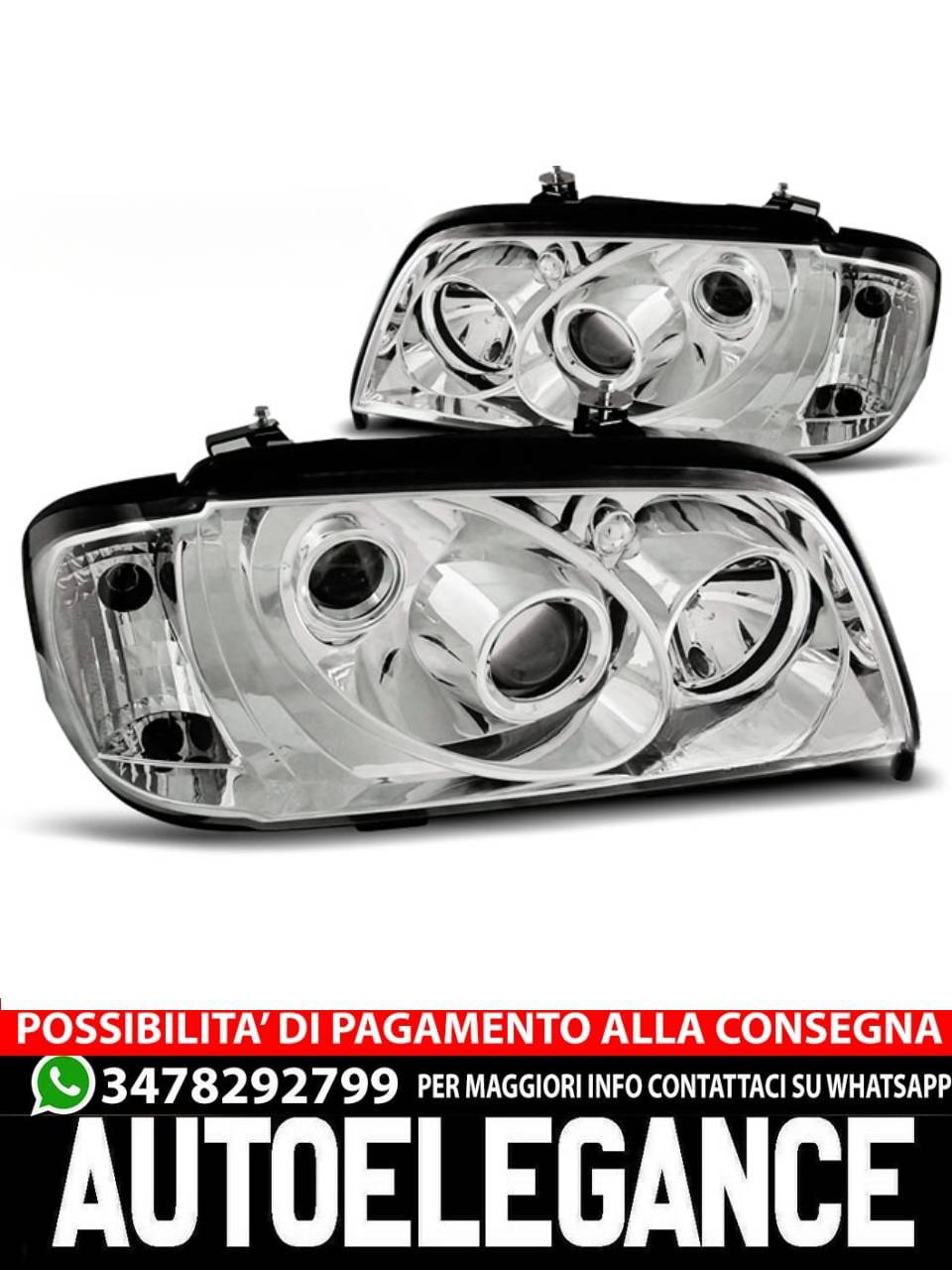 FARI CROMATI per MERCEDES W202 Classe C 06.93-06.00