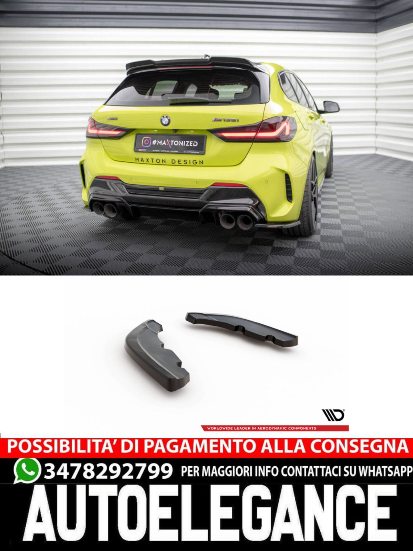 SPLITTER LATERALI POSTERIORI V.10 BMW 1 M-PACK / M135I F40