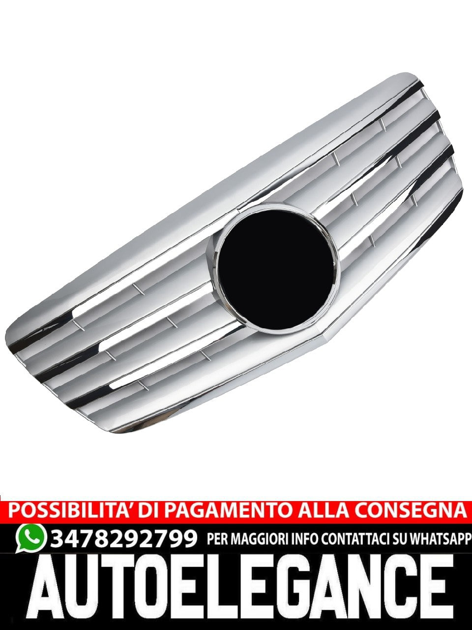 Griglia sportiva griglia per Mercedes W211 S211 E 2006-2009 cromo argento AMG