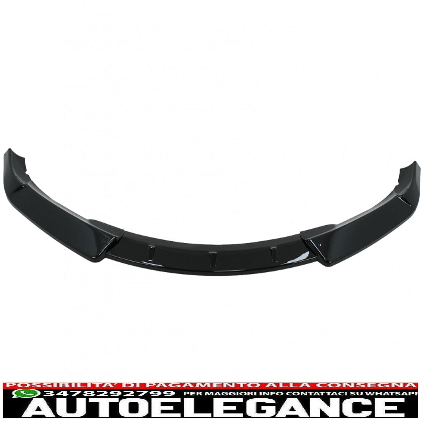 Front bumper additional spoiler suitable for BMW 3 Series E46 Saloon Touring (1998-2004) Standard Piano Black 